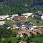 University of Gävle Sweden drone view