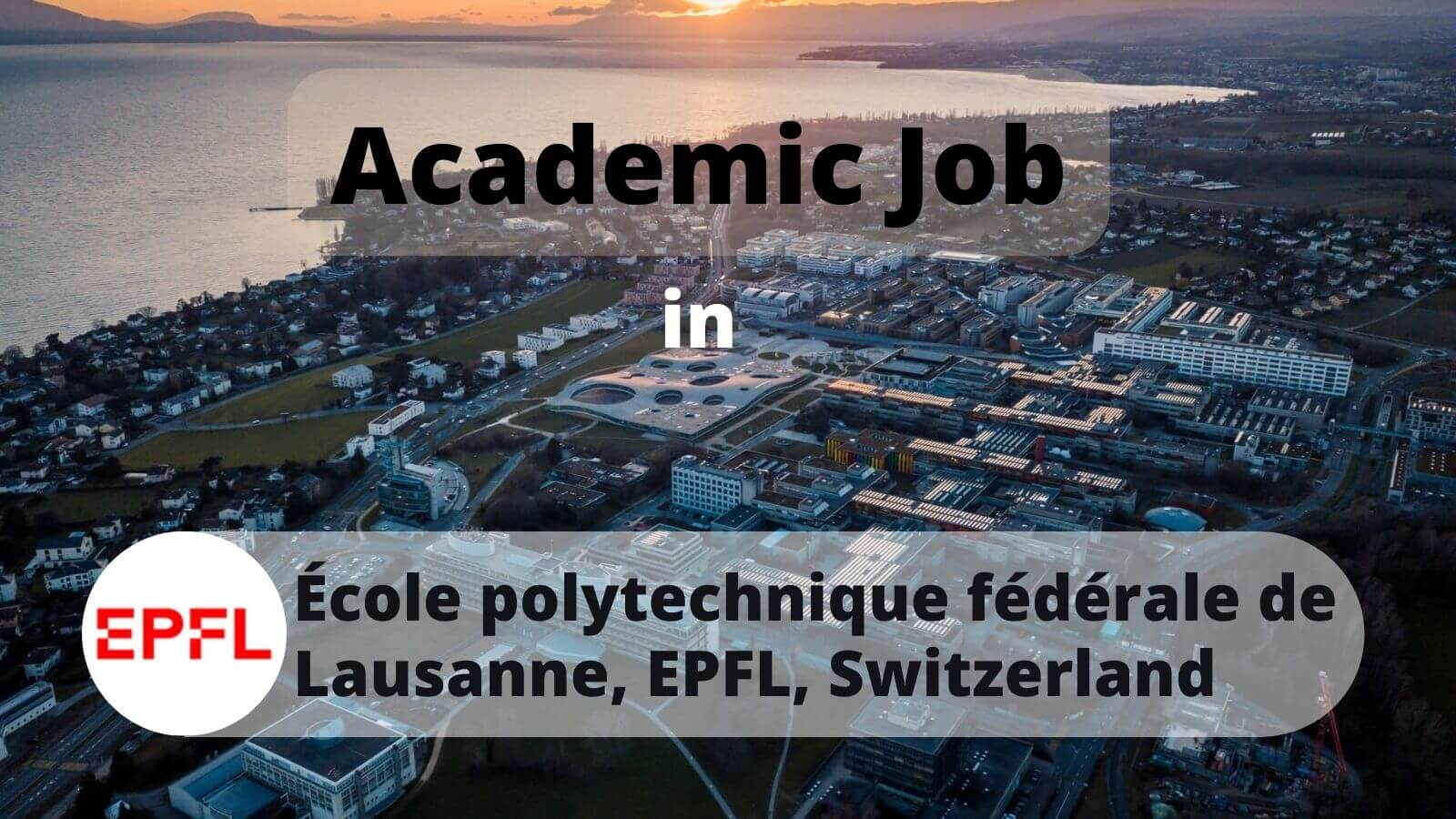 Academic job in EPFL Switzerland