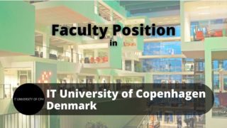 Faculty Position IT University of Copenhagen Denmark'
