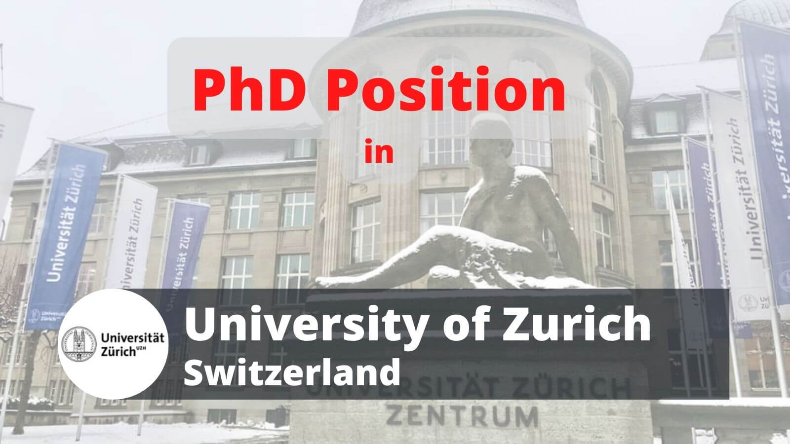 PhD Position in University of Zurich UZH Switzerland