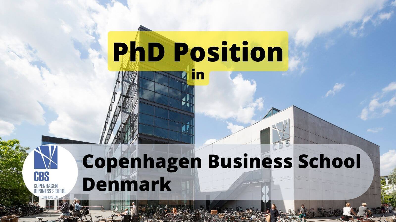 Copenhagen Business school PhD Positions vacancies - CBS Denmark