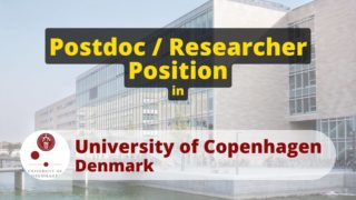 Postdoc jobs or Researcher in Position UCPH University of Copenhagen, Denmark'