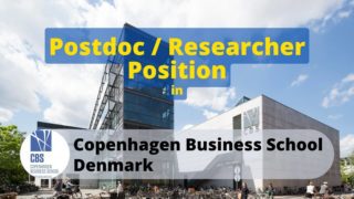 Postdoc Researcher Positions in CBS Denmark'