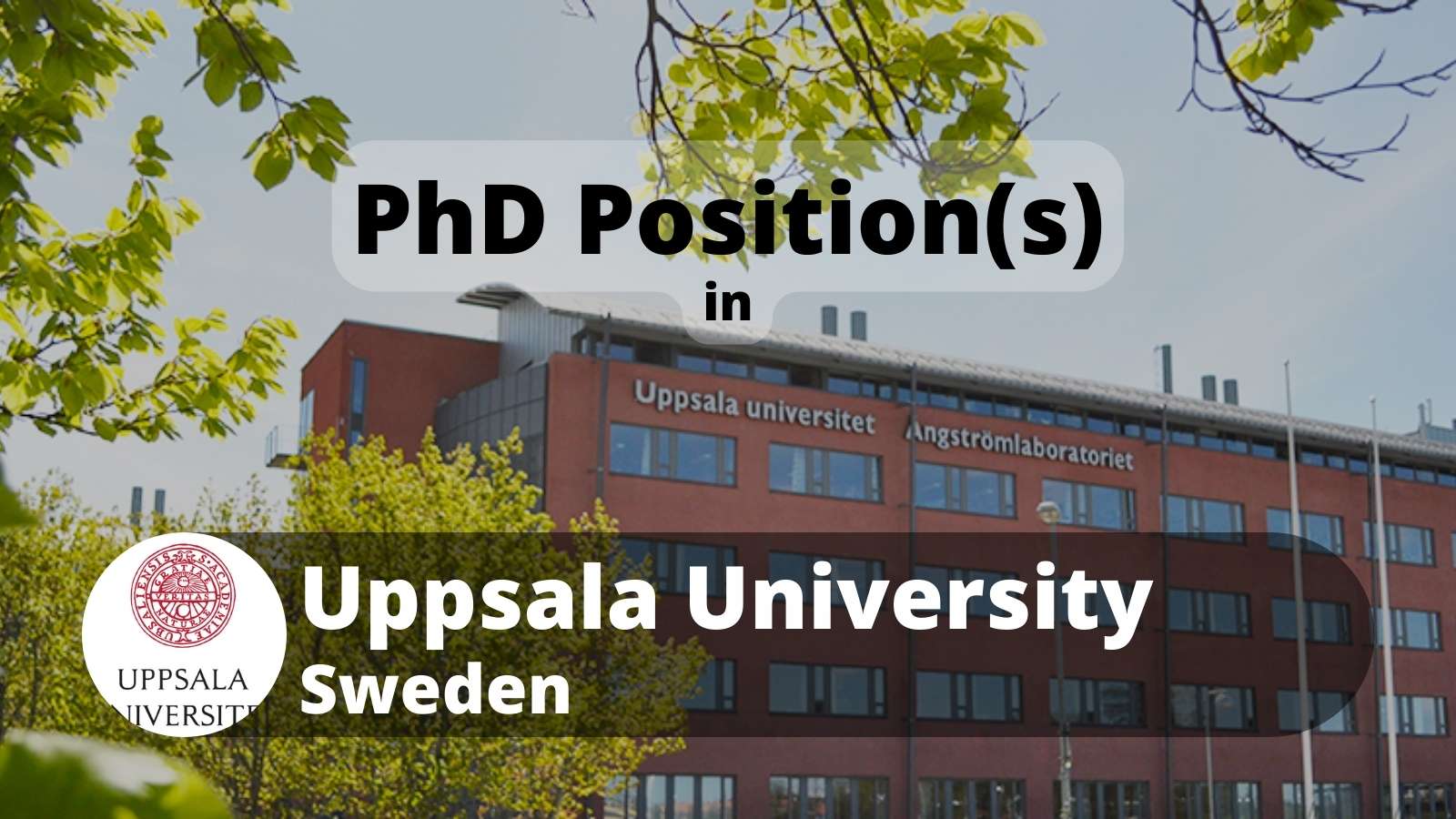 PhD Positions in Uppsala University Sweden