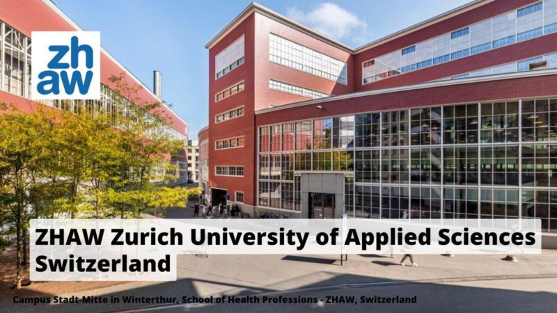 ZHAW Zurich University of Applied Sciences Switzerland