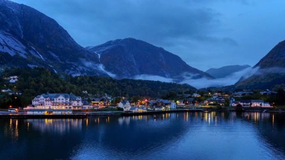 Norway fjord image with houses