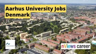 Aarhus University Jobs Denmark - Background top view of Aarhus University buildings