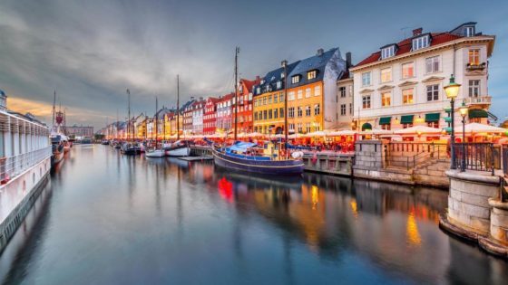 Nyhavn Canal downtown district Copenhagen Denmark