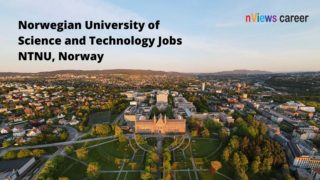 Norwegian University of Science and Technology Jobs NTNU Aerial view of Main building Trondheim'