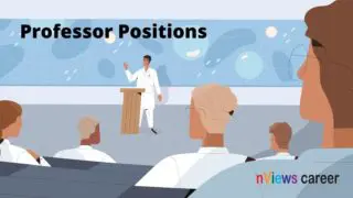 Professor Positions Jobs - animation of Lecture given by Person in the auditorium