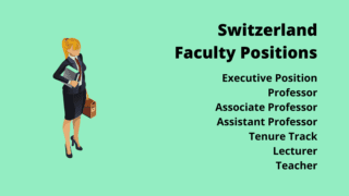 Switzerland Faculty Job vacancies - includes different Positions'