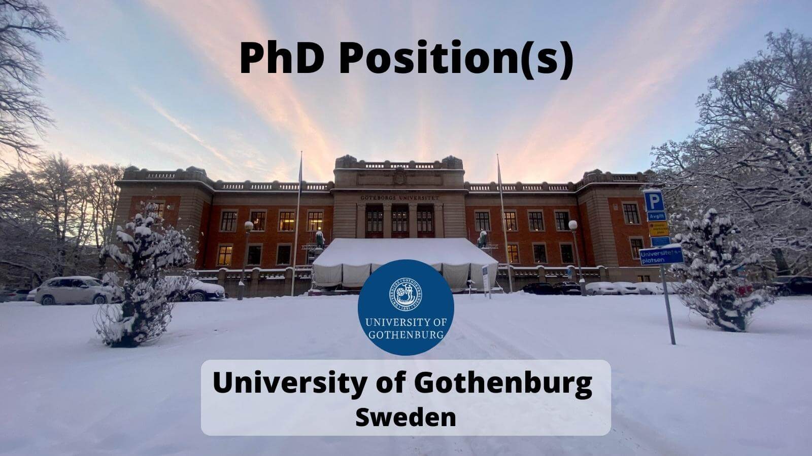 Phd Position In University Of Gothenburg Sweden