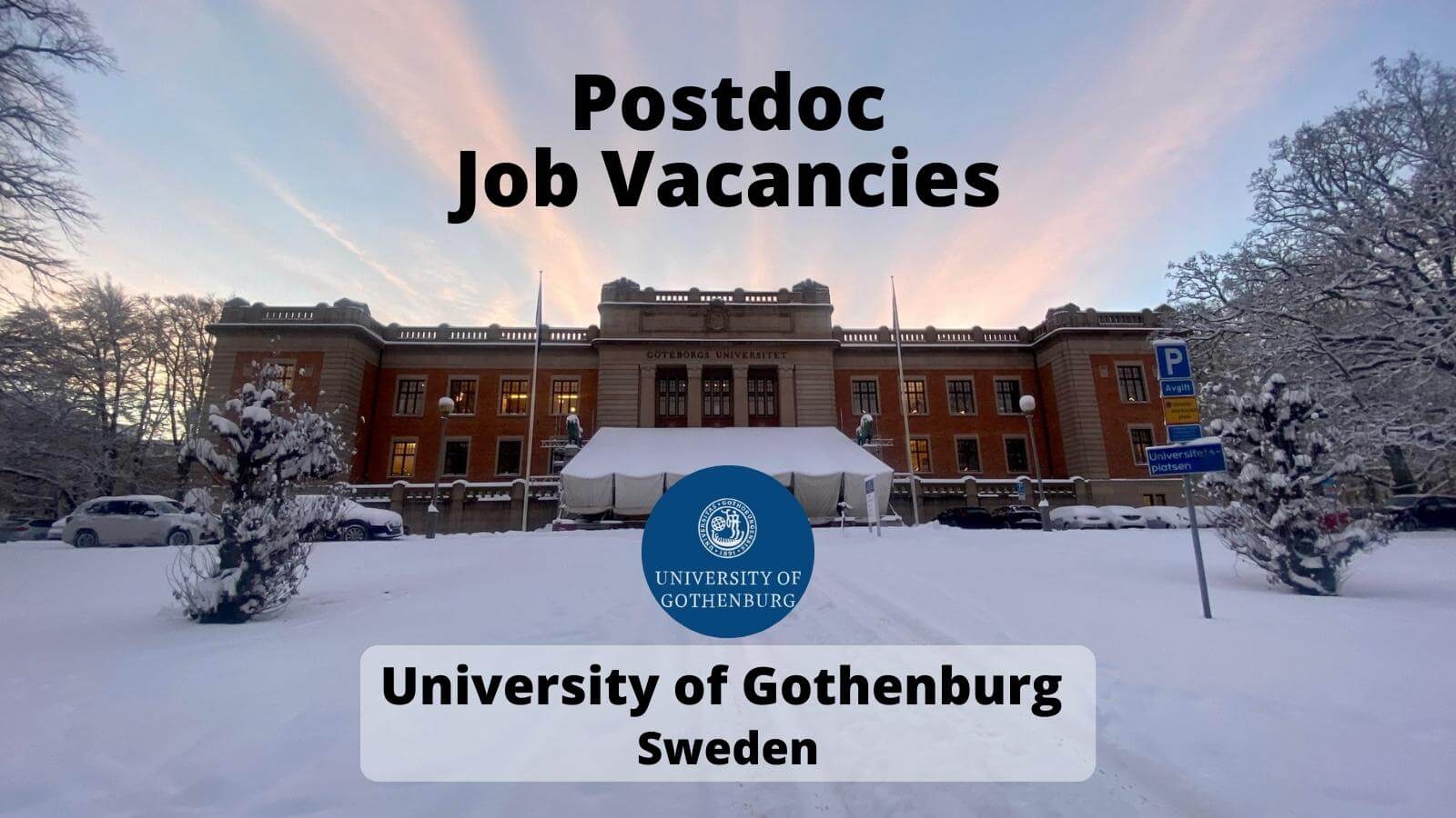 University Of Gothenburg Postdoc Jobs Vacancies