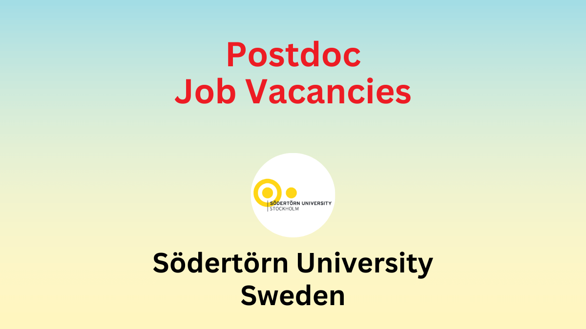 Postdoc Jobs Vacancies Södertörn University